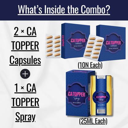 2 CA TOPPER Capsules (10N) & 1 CA TOPPER Spray (25ML)